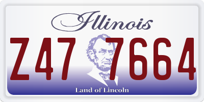 IL license plate Z477664