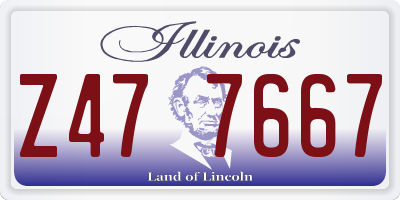 IL license plate Z477667