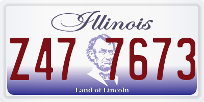 IL license plate Z477673
