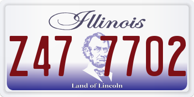 IL license plate Z477702