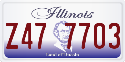 IL license plate Z477703
