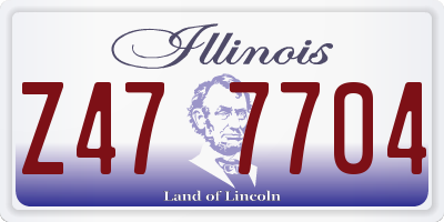 IL license plate Z477704