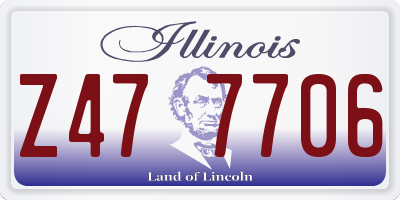 IL license plate Z477706