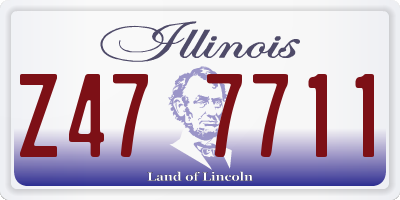 IL license plate Z477711