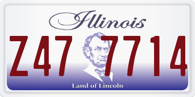 IL license plate Z477714