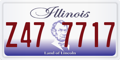 IL license plate Z477717