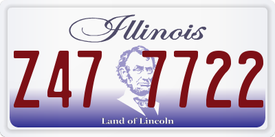 IL license plate Z477722