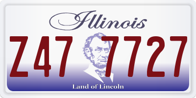 IL license plate Z477727