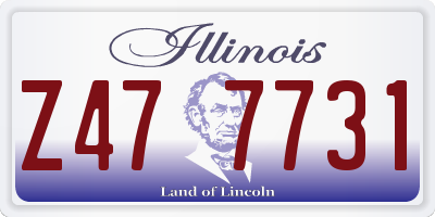 IL license plate Z477731
