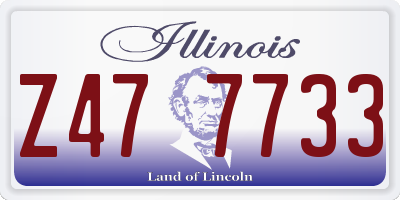 IL license plate Z477733
