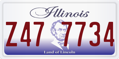 IL license plate Z477734