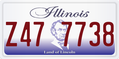 IL license plate Z477738