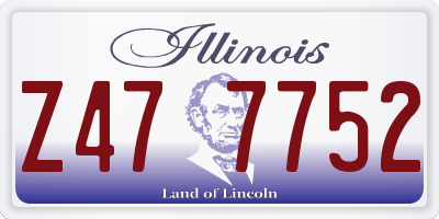 IL license plate Z477752