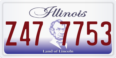 IL license plate Z477753