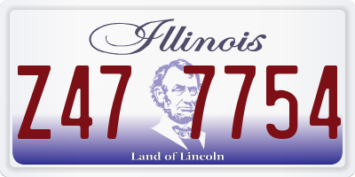 IL license plate Z477754