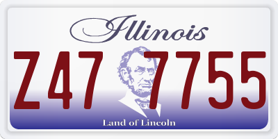 IL license plate Z477755