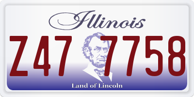 IL license plate Z477758
