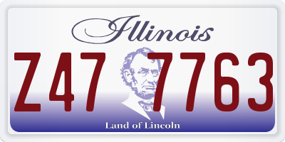IL license plate Z477763