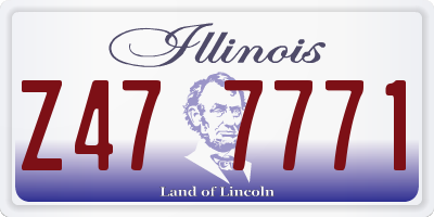 IL license plate Z477771