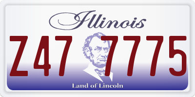 IL license plate Z477775