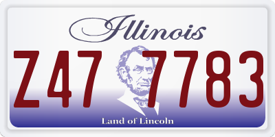 IL license plate Z477783