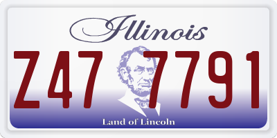 IL license plate Z477791