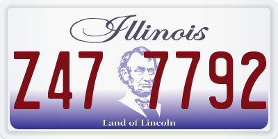 IL license plate Z477792