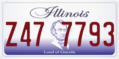 IL license plate Z477793