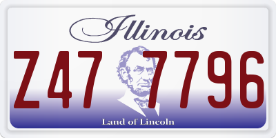 IL license plate Z477796