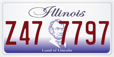 IL license plate Z477797