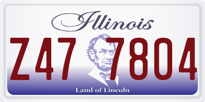 IL license plate Z477804