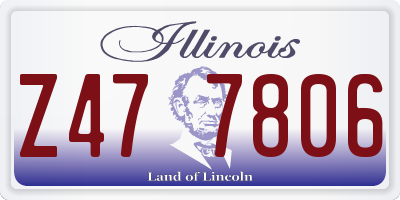 IL license plate Z477806