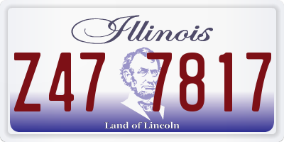 IL license plate Z477817