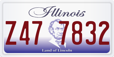 IL license plate Z477832