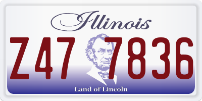IL license plate Z477836