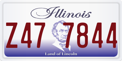 IL license plate Z477844