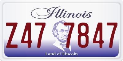 IL license plate Z477847