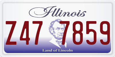 IL license plate Z477859
