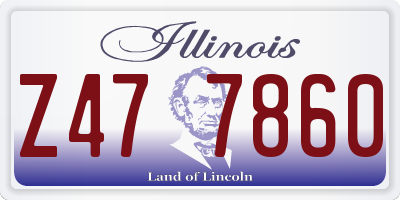 IL license plate Z477860