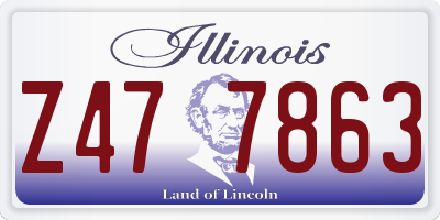 IL license plate Z477863