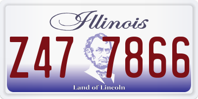 IL license plate Z477866