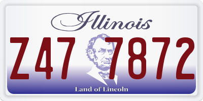 IL license plate Z477872