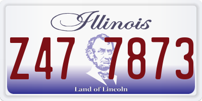 IL license plate Z477873