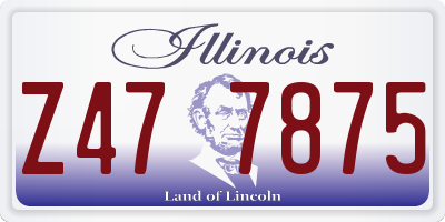 IL license plate Z477875