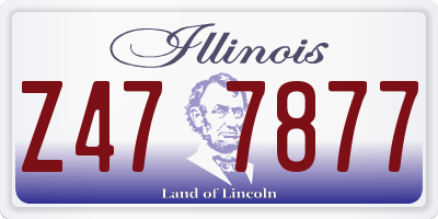 IL license plate Z477877
