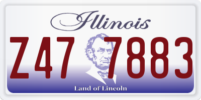 IL license plate Z477883