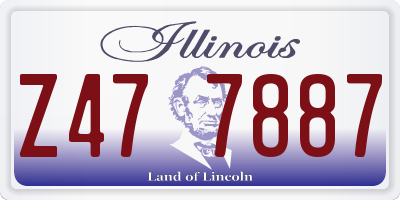 IL license plate Z477887