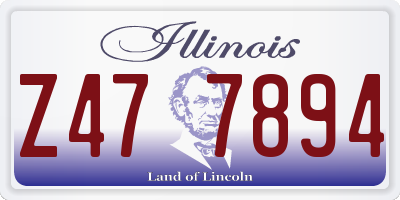 IL license plate Z477894