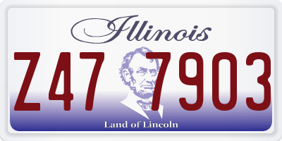 IL license plate Z477903