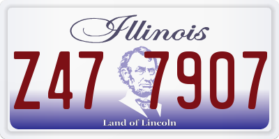 IL license plate Z477907